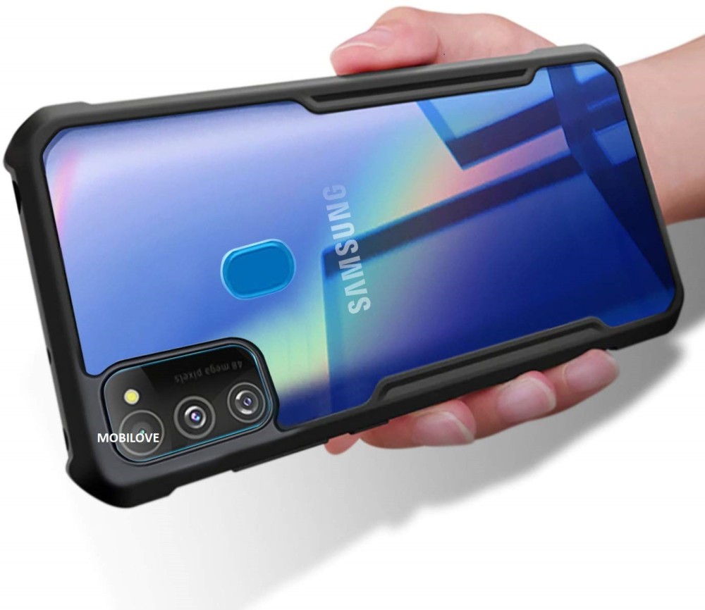 MOBILOVE Back Cover for Samsung Galaxy M30s / M21 | Four Corner Hybrid Soft PC Anti Clear Gel TPU Bumper Back Case