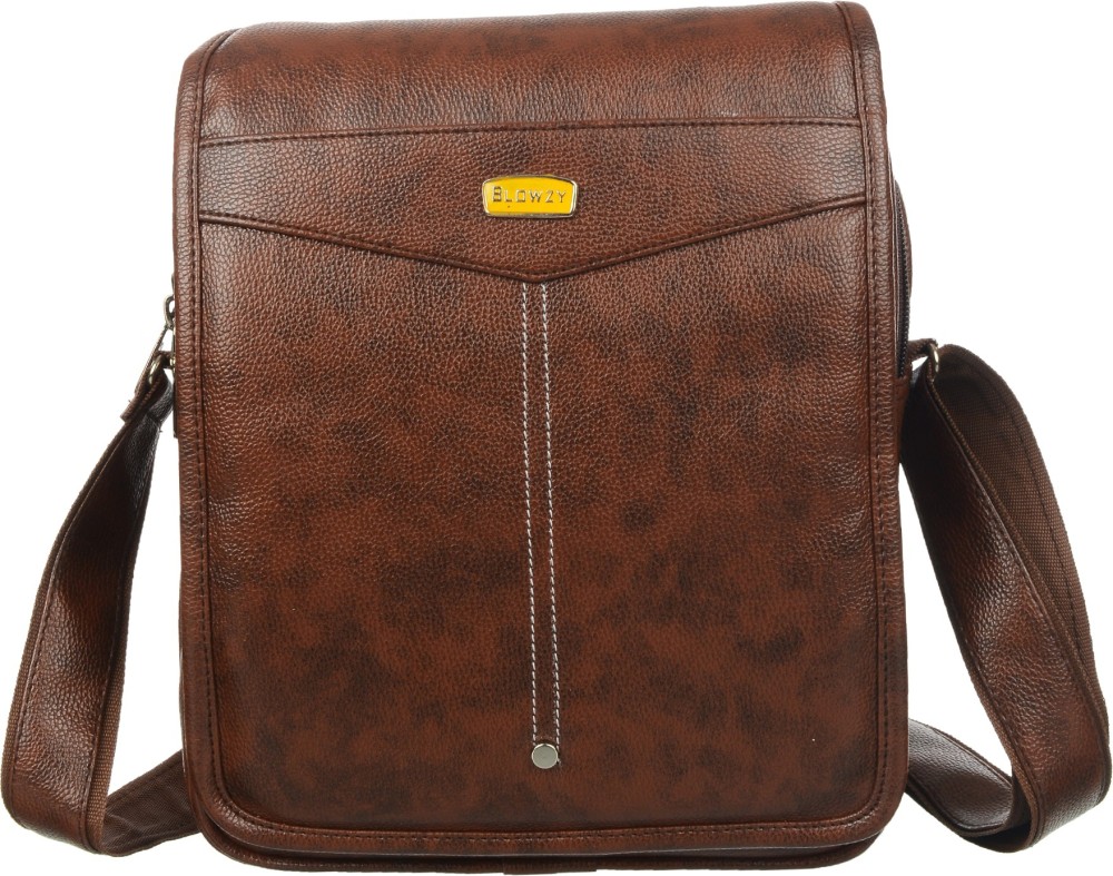 Blowzy Brown Sling Bag Shoulder Bags Travel Bag Crossbody Bags for Men Work Business - 11 Inch