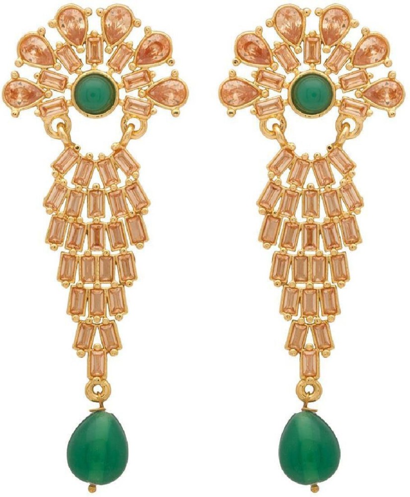 Voylla Artificial Classic Embellished Crystal Alloy Drops & Danglers