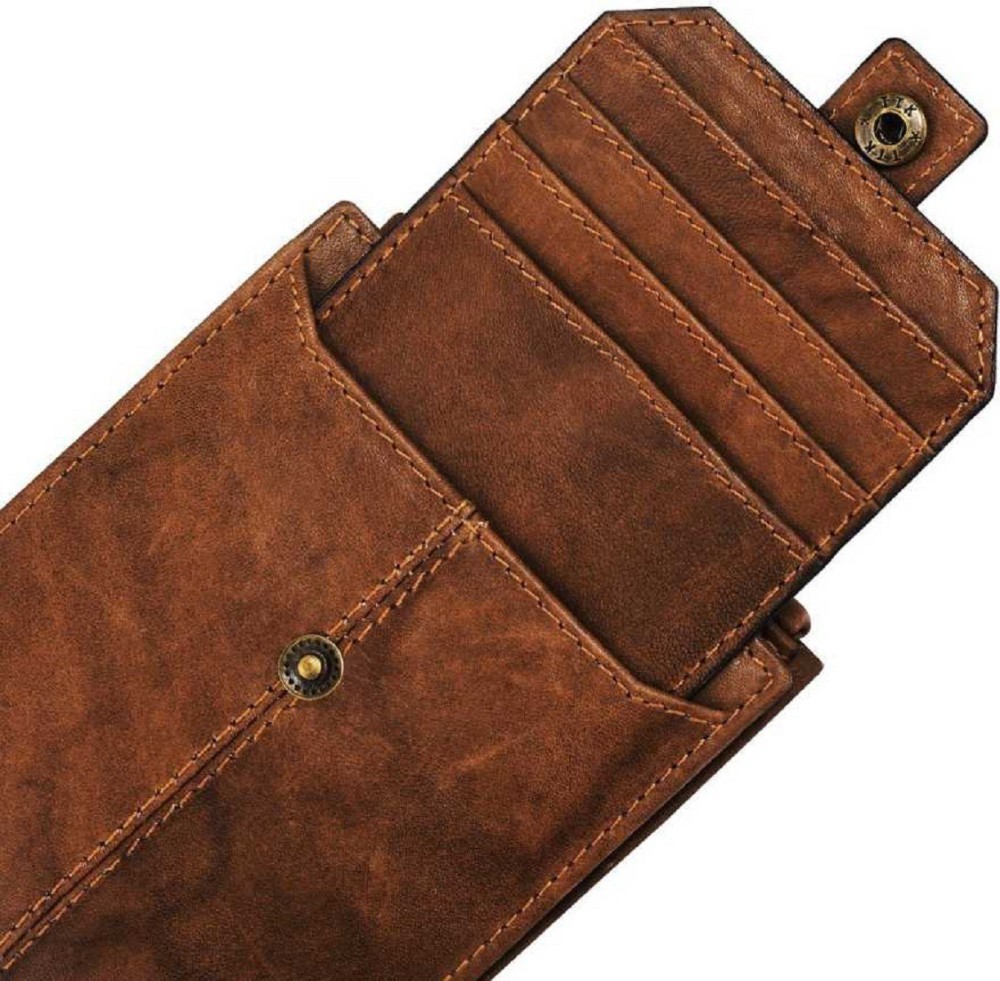 ree cope Boys Casual, Trendy Tan Genuine Leather Wallet