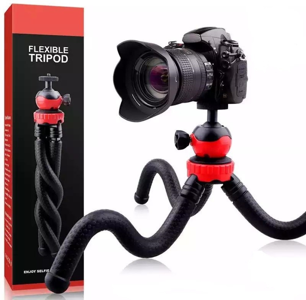 MOBONE Octopus Tripod Flexible Waterproof Extra Thick & Strong with Mobile Holder for All Smartphone, Action & DSLR Camera's Use of Photography, Video Recording Vloging YouTube Tripod Tripod Kit