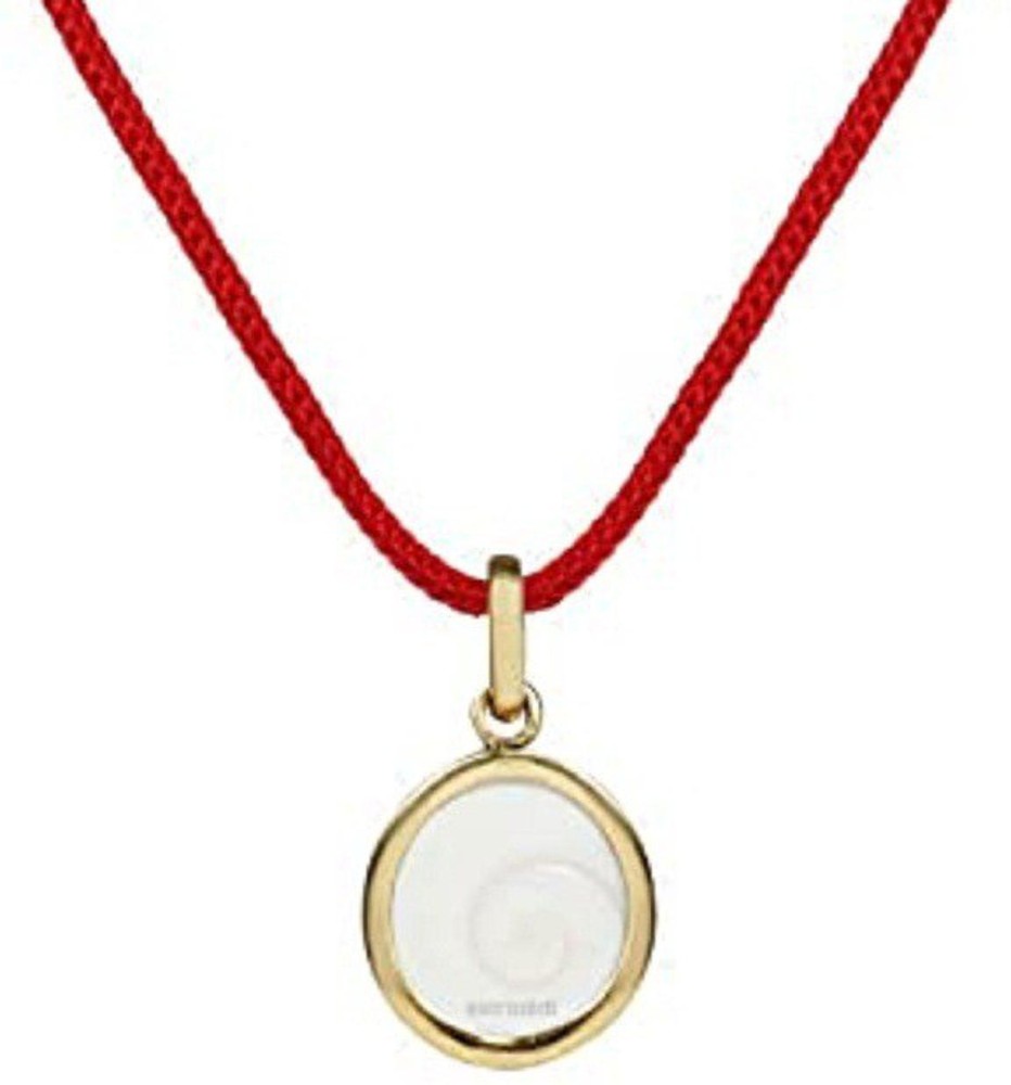 RATAN BAZAAR Gomti Chakra Pendant Original Stone Silver Pendant Gold-plated Stone Pendant