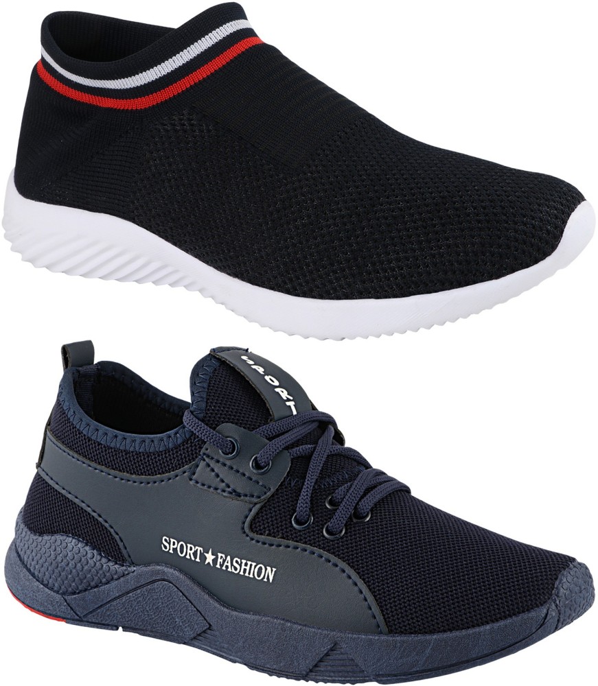 PEXLO Combo Pack of 2 Running Shoes For Men