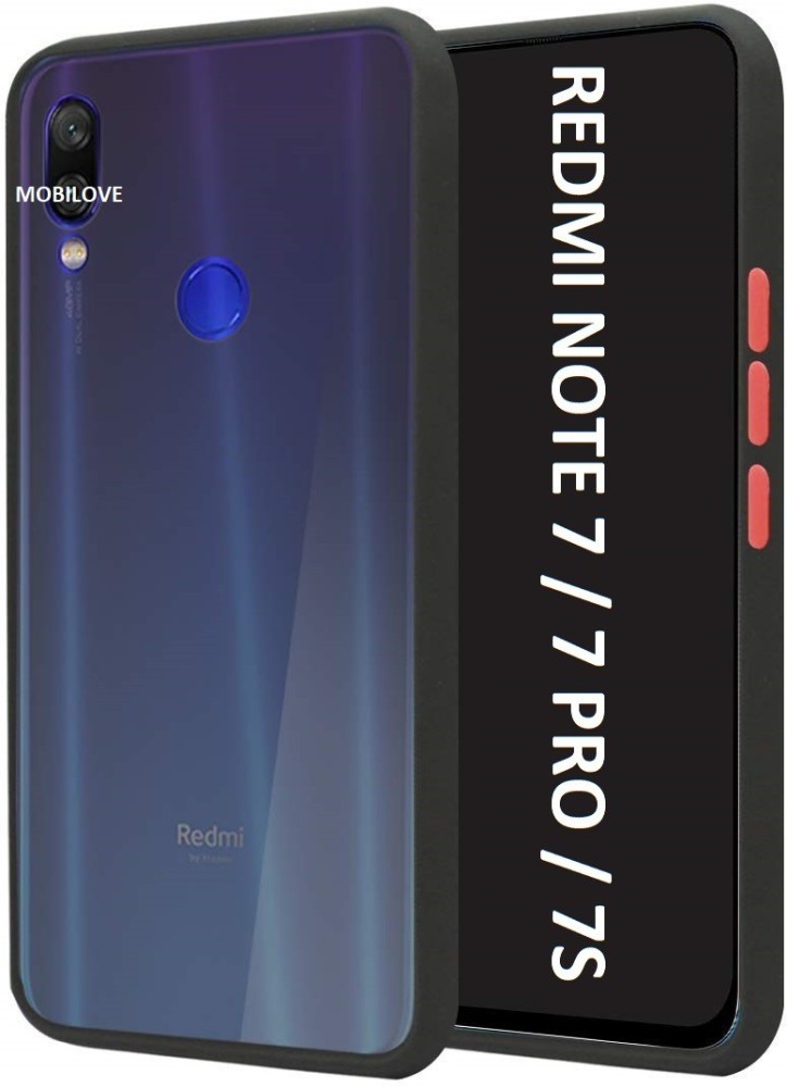MOBILOVE Back Cover for Mi Redmi Note 7 / 7 Pro / 7s | Smoke Translucent Smooth Rubberized Matte Hard Back Case Cover