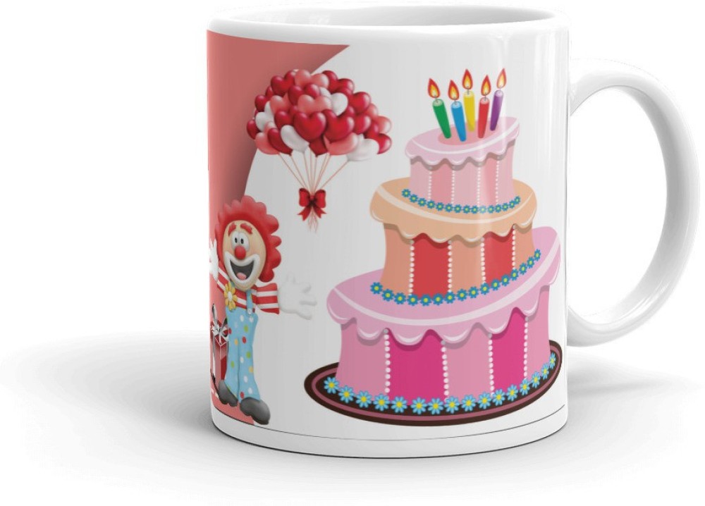 MaaPrints Happy Birthday to you Cake Print Ceramic coffee (320ml) Ceramic Coffee Mug