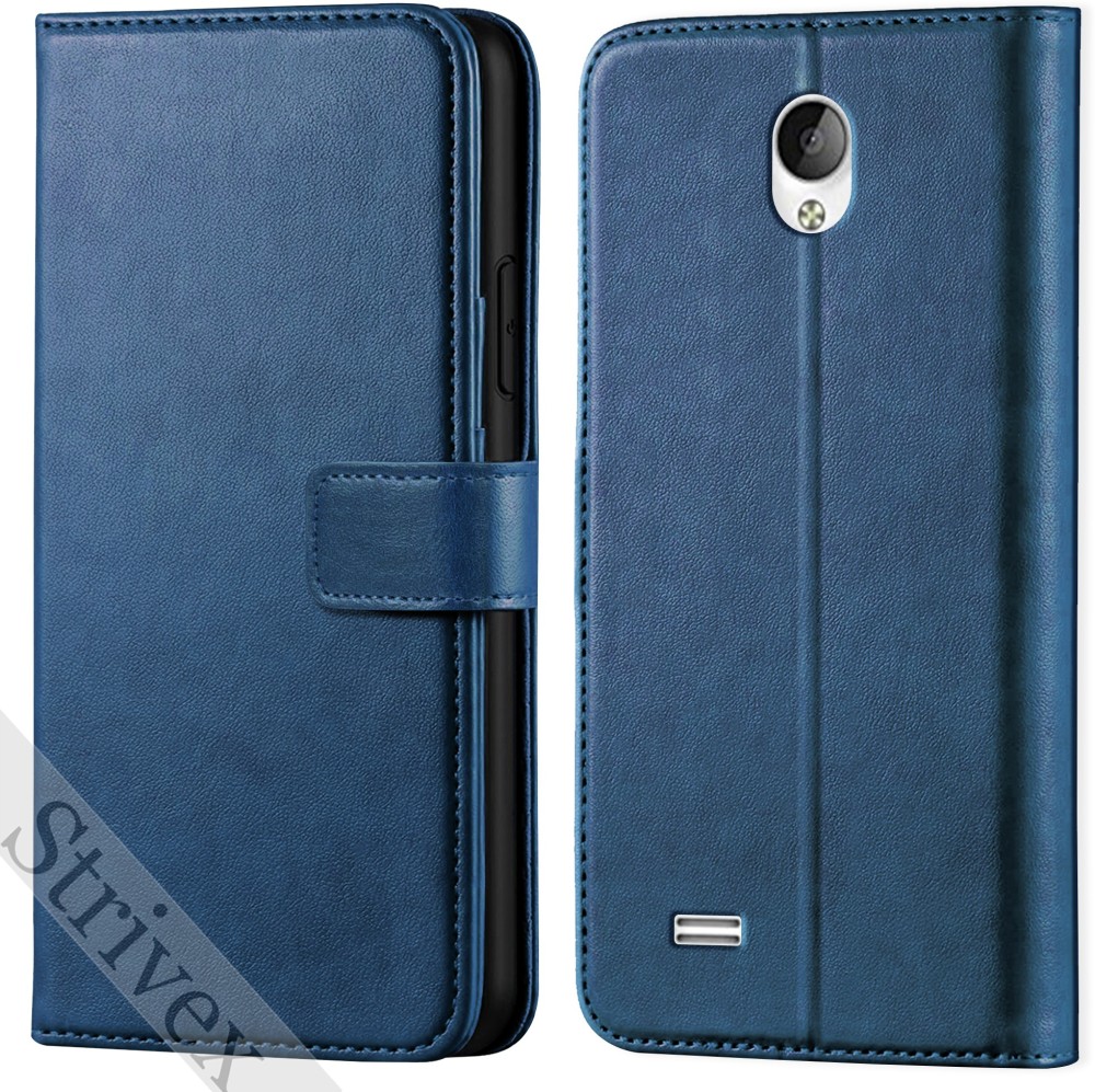 Strivex Back Cover for Vivo Y21L- Vintage Flip Wallet Back Case Cover