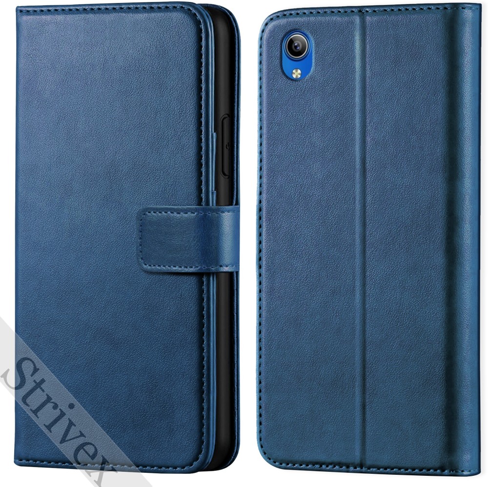 Strivex Back Cover for Vivo Y91I- Vintage Flip Wallet Back Case Cover
