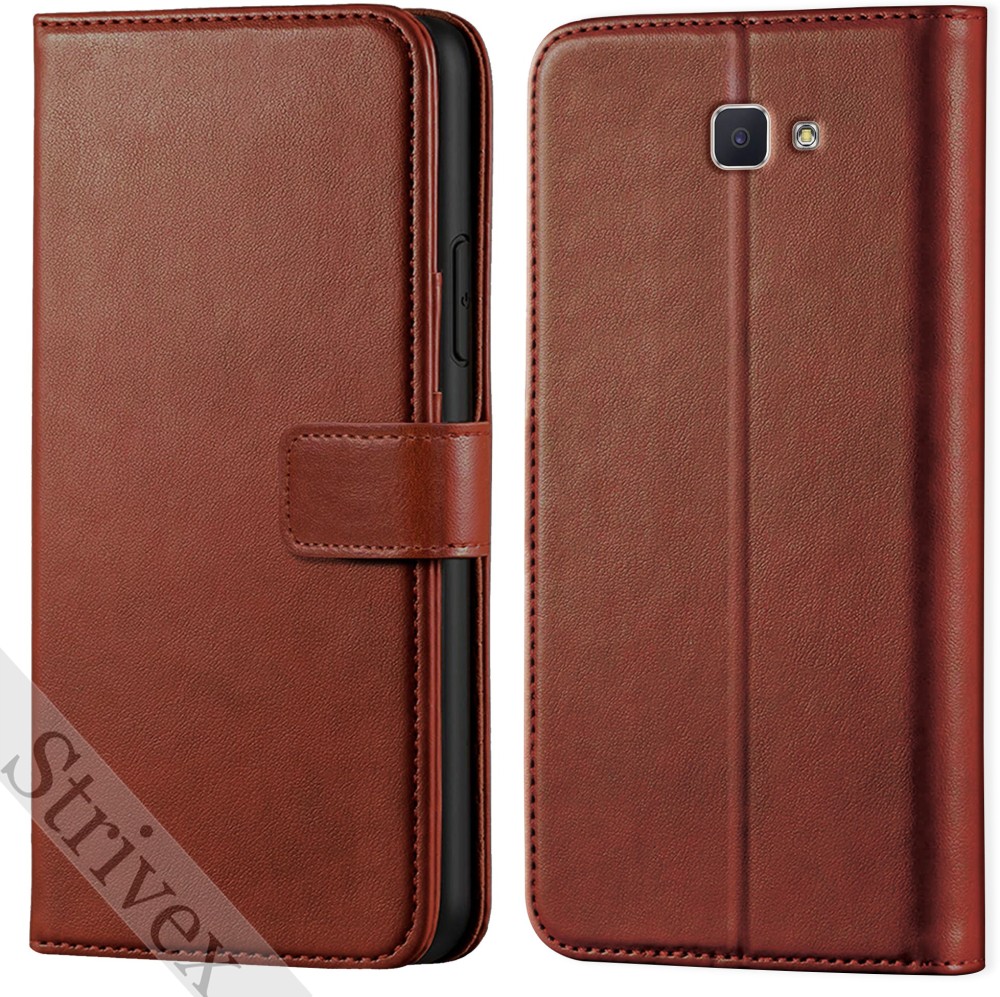 Strivex Back Cover for Samsung Galaxy J5 Prime- Vintage Flip Wallet Back Case Cover