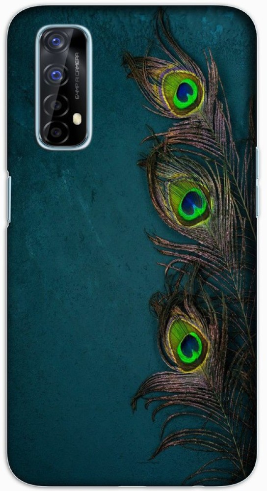 CROKIAN Back Cover for realme 7 Peacock Feather Back Cover