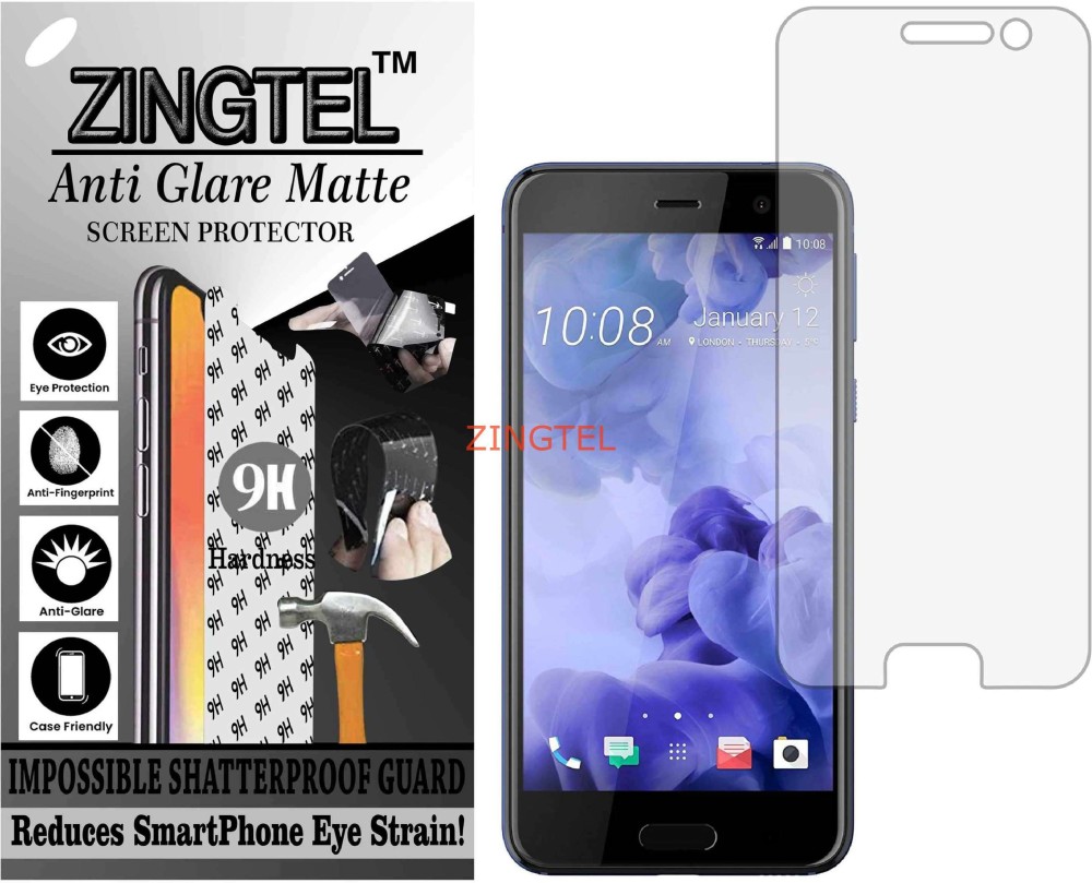 ZINGTEL Tempered Glass Guard for HTC U PLAY (Matte Flexible Shatterproof)