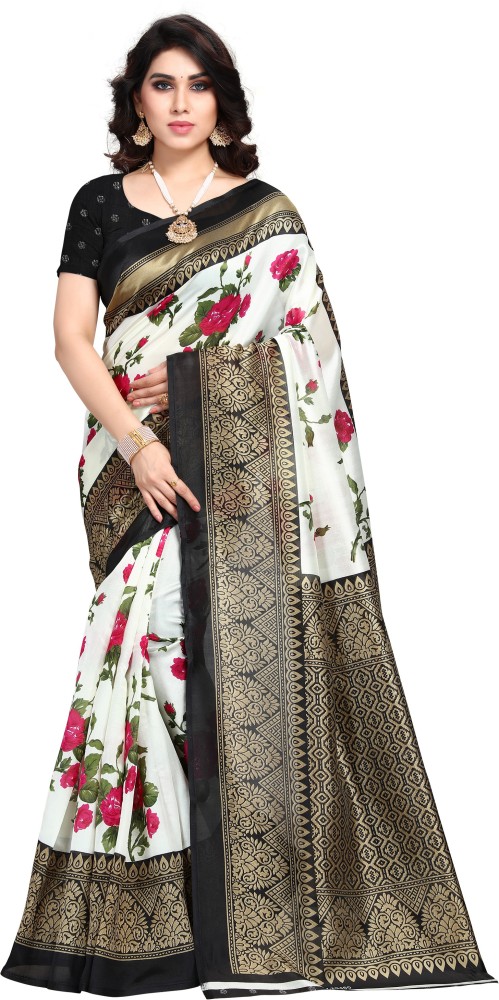 Anand Sarees Printed Mysore Art Silk, Cotton Silk Saree