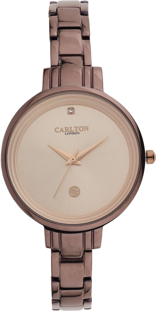 CARLTON LONDON Carlton London Rose Gold Analogue Watch -CL051BRRBR Analog Watch  - For Women