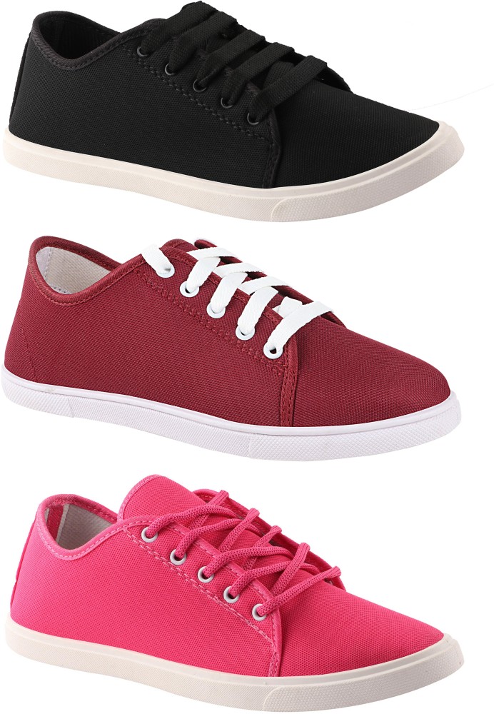 Chevit Trendy & Perfect Combo Pack of 3 Pairs Sneakers Sneakers For Women