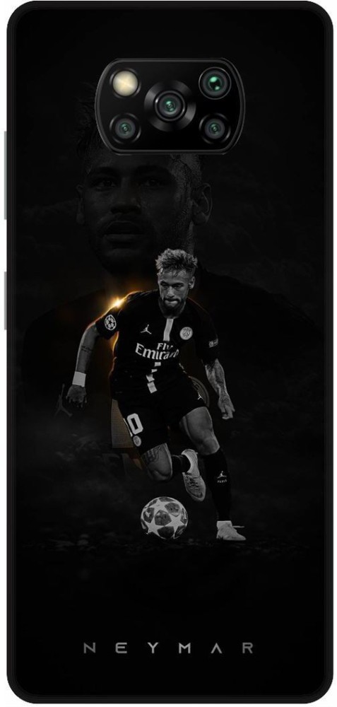 UMPRINT Back Cover for Poco X3/MZB9965IN Neymar Football Player Saint Germain Printed Back Cover