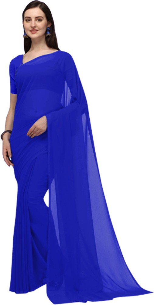 Sarvada Self Design, Embellished, Solid/Plain Daily Wear Georgette, Cotton Silk Saree
