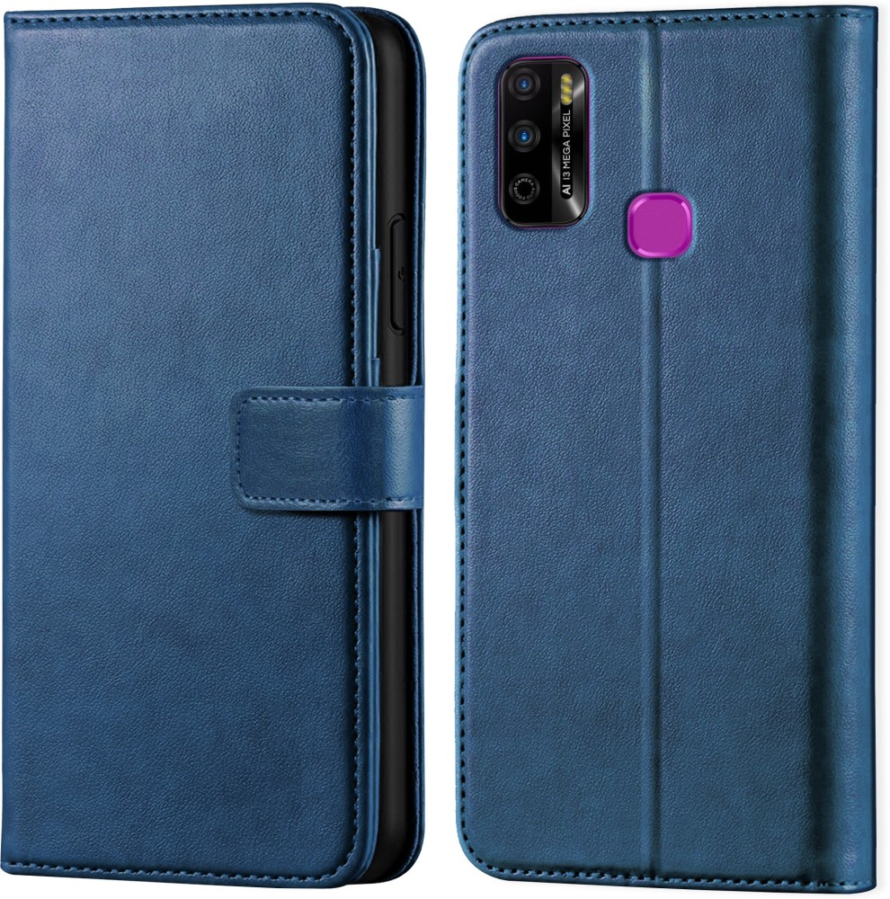 Driden Back Cover for Infinix Smart 4 Plus Vintage Flip Wallet Back Case Cover [Artitifial Leather]
