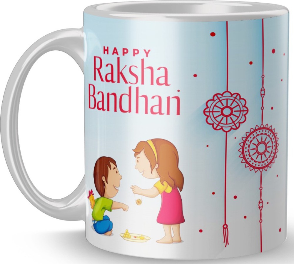 MM9E Rakshabandhan Printed , Happy Rakhi Printed , Perfect Gift for Brother/Sister On This Rakshabandhan , Best Rakhi Gift for Sister/Brother, Rakhi Gift , Rakhi ,Rakhi ,M-12 Ceramic Coffee Mug