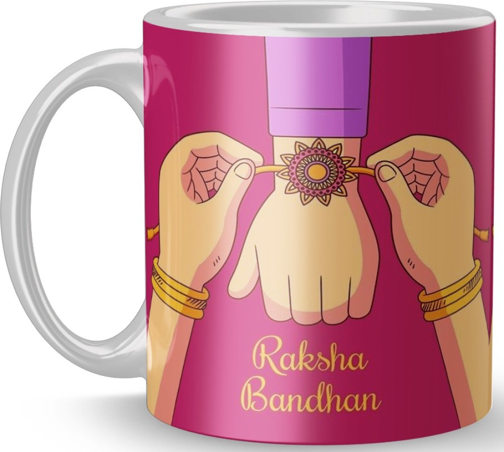 MM9E Rakshabandhan Printed , Happy Rakhi Printed , Perfect Gift for Brother/Sister On This Rakshabandhan , Best Rakhi Gift for Sister/Brother, Rakhi Gift , Rakhi ,Rakhi ,M-25 Ceramic Coffee Mug