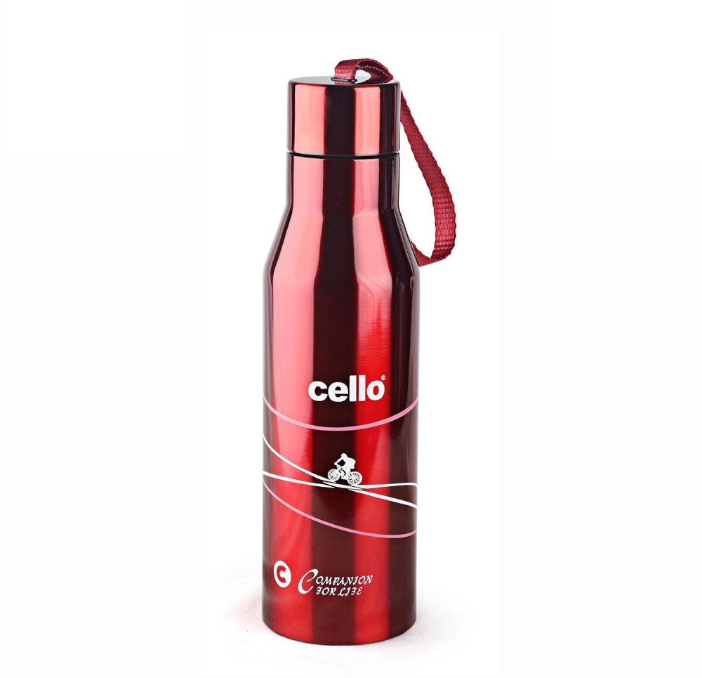 cello Refresh Stainless Steel Insulated Flask, 750 ml, Red 750 ml Flask