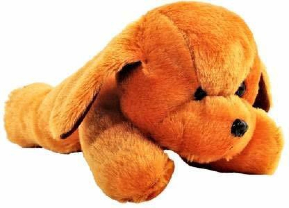 Toy Shop Soft Lying Dog Soft Toy for Kids, Puppy Soft Toys Stuffed Animals Cute Teddy Bear  - 25 cm
