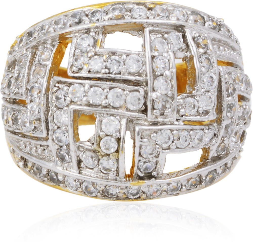 Silgo Fashion Jewellry Brass Cubic Zirconia Brass Plated Ring