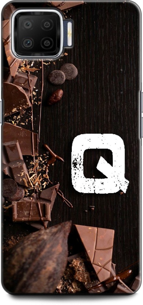 KEYCENT Back Cover for OPPO F17, CPH2095 Q, Q LETTER, Q NAME, CHOCOLATE , BROWN, ALPHABET