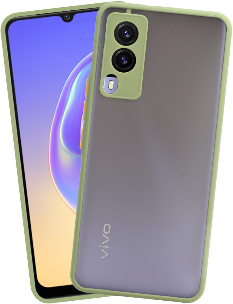 VAKIBO Back Cover for Vivo V21E 5G, Smoke Frosted Back Case With Camera Protection Ring