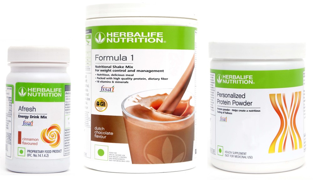 Herbalife Nutrition FORMULA 1 CHOCOLATE (500gm)+ PROTIEN POWDER (200gm) + AFRESH CINNAMON (50g) Plant-Based Protein
