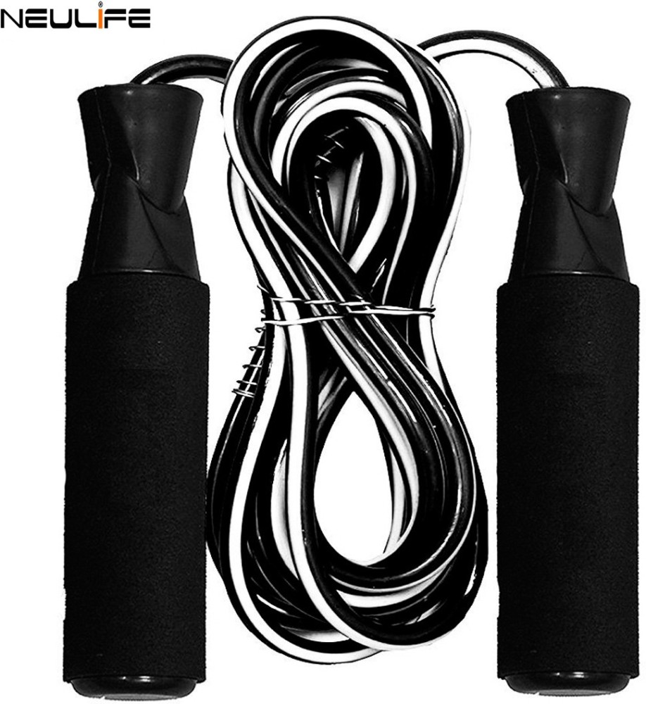 Neulife Fitness Jumping Skipping Rope for Gym Training, Exercise and Workout # man , woman # foam handle Ball Bearing Skipping Rope