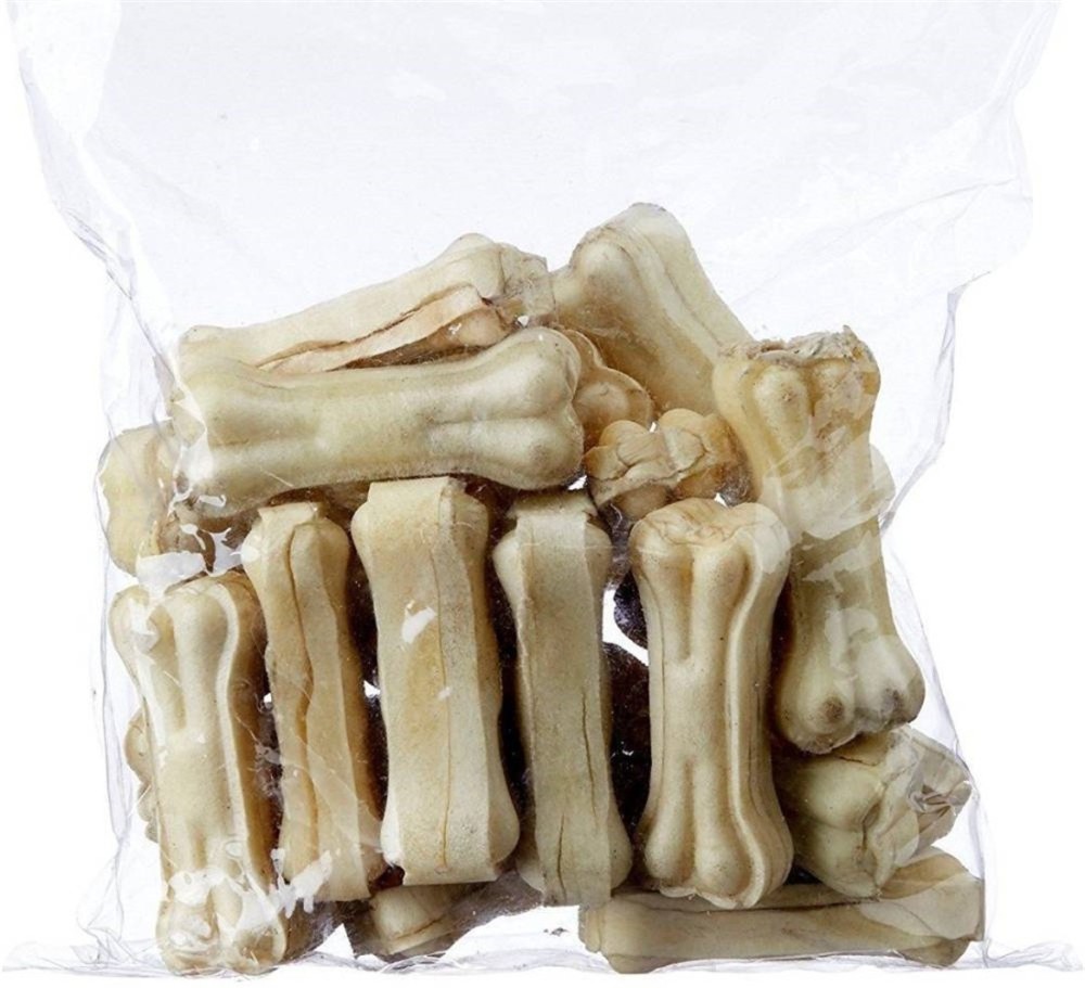 ALCAZAR Rawhide Pressed Chew Dog Bone |Dog Food Bones for Dog and Puppy | Dog Food Bone Stick Dog Bones for Adult Dog 4 Inches Pack 5 kg Beef Dog Chew