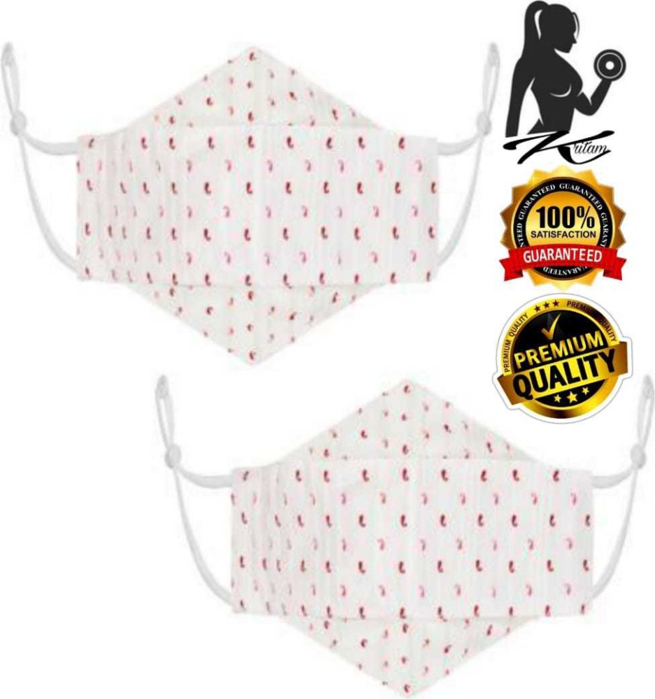 KRITAM Unisex 100% Cotton Designer 3D Shape Face Mask 6 Layer Protective Fashionable Fabric N95 Cotton Fabric Mask for Men ,Women ,Girls , Teens with Adjustable Ear loop ,Ear Saver Strap (Reusable Mask , Washable Mask , Pollution Mask) 3D CLOTH MASK Water Resistant, Reusable, Washable Cloth Mask With Melt Blown Fabric Layer KR-1GC Cloth Mask With Melt Blown Fabric Layer