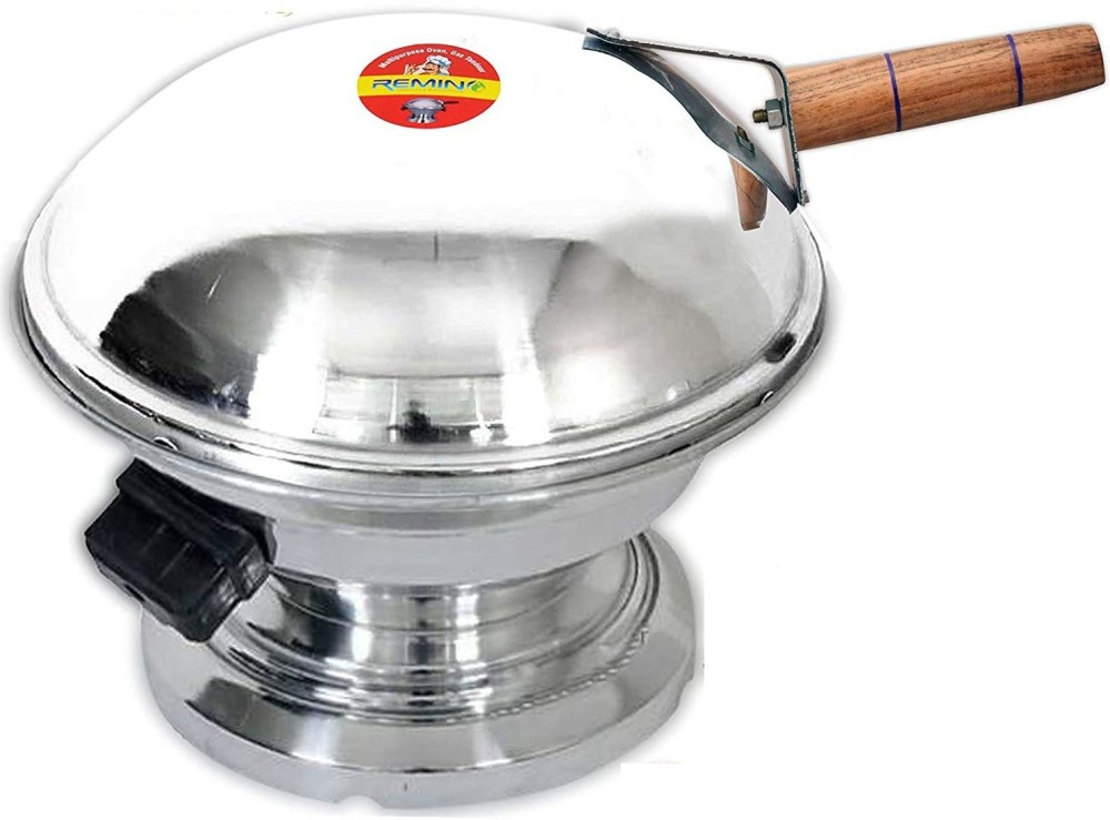 Remino Aluminium Tandoor Baking Bati Maker ( Gas Oven, Jali, Wooden Handle) Food Steamer
