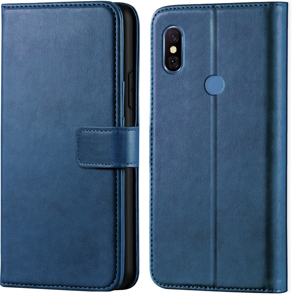 Driden Back Cover for Redmi Note 6 Pro Vintage Flip Wallet Back Case Cover [Artitifial Leather]