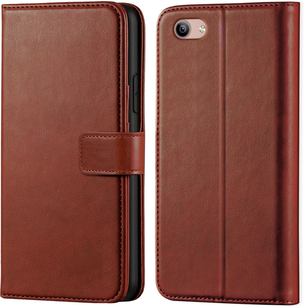 Driden Back Cover for Vivo Y81I Vintage Flip Wallet Back Case Cover [Artitifial Leather]