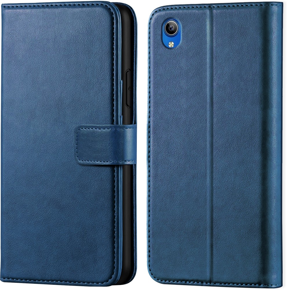 Driden Back Cover for Vivo Y90 Vintage Flip Wallet Back Case Cover [Artitifial Leather]