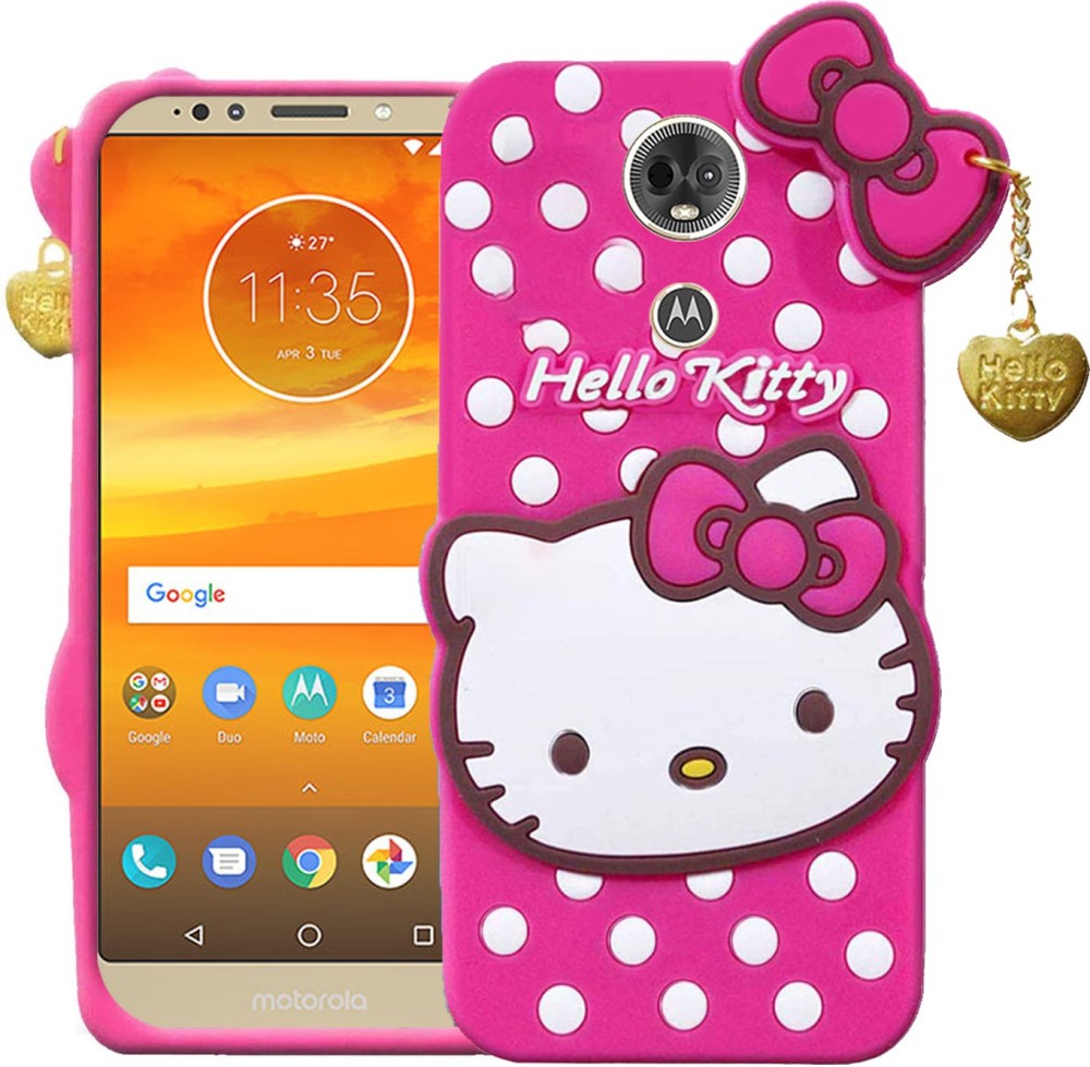 WEBKREATURE Back Cover for Motorola Moto E5 Plus, Cute Hello Kitty Case