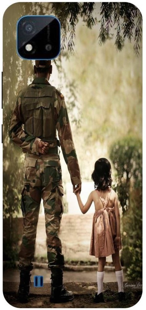 THE NARAYANA COLLECTIONS Back Cover for REALME C20-RMX3063,3061-ARMY,MAN,FAMILY,FOGI,INDAIN