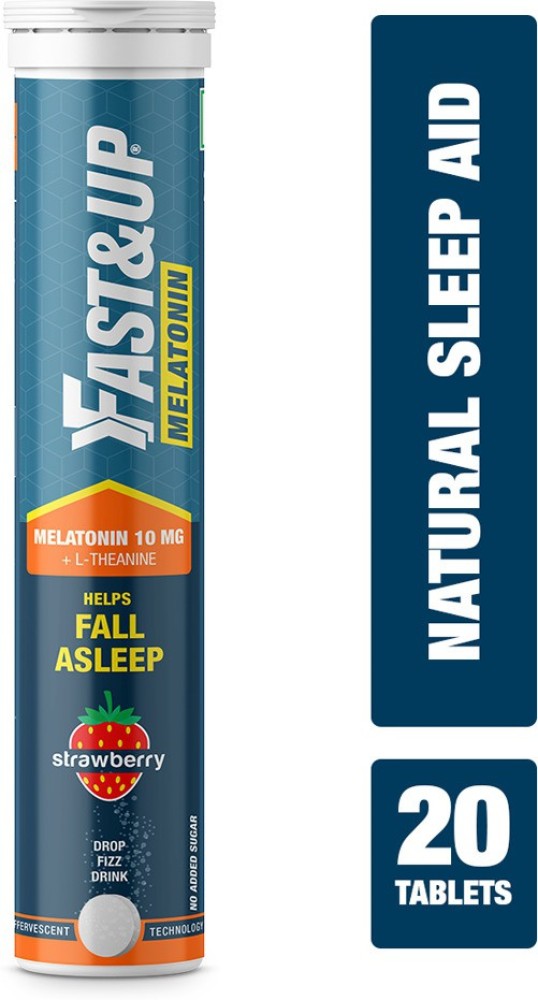 Fast&Up Melatonin with 100mg L-Theanine- Non-habit forming -Improves sleep quality