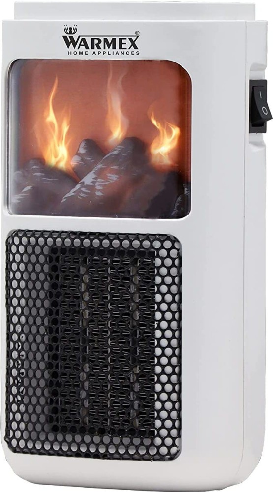 Warmex Home Appliances MINI BONFIRE with 30 Sec time lapse & 15-45°C Variable Temp 400 Watt Electric PTC Wall Mount Fan Room Heater