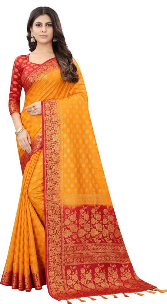 Perfect Wear Woven Banarasi Cotton Silk Saree