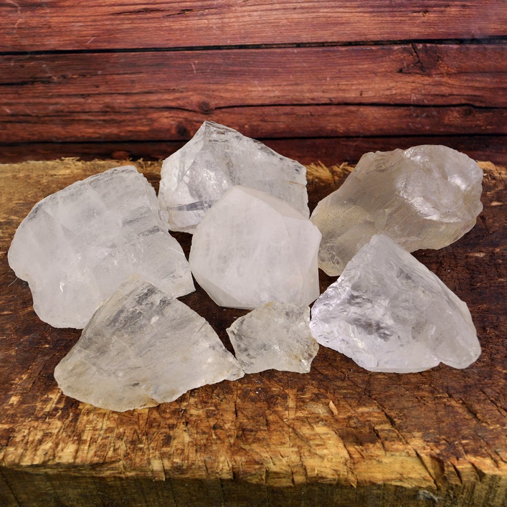 REIKI CRYSTAL PRODUCTS Natural Clear Quartz Rough Crystal Stone For Reiki /Crystal Healing 1 Kg Regular Asymmetrical Quartz Stone