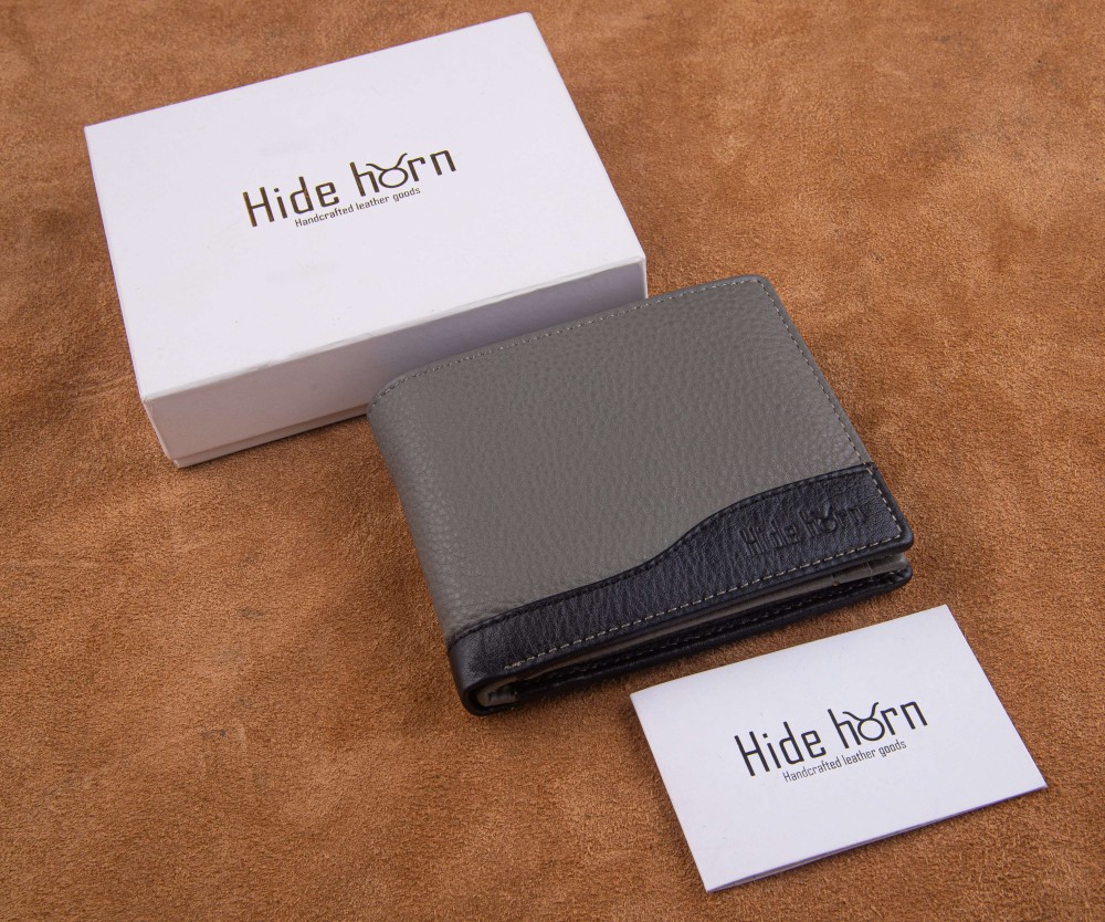 Hide horn Men Casual, Formal, Trendy, Travel, Ethnic, Evening/Party Grey Genuine Leather Wallet