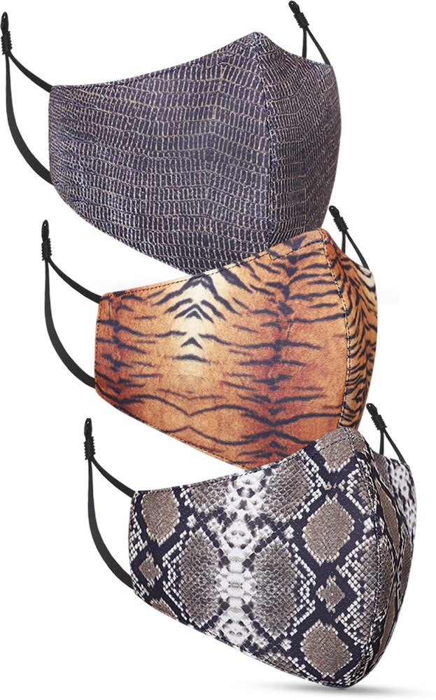 BEATNIK Animal Print Trendy Face Masks with Cotton Lining, Super Fashionable, Unique, Stylish prints wear it for Outing, Party, Functions, Dinner date, School, College, Kitty Parties, Office, Lunch Date, Face Mask Reusable Washable Breathable Designer Skin Friendly N95 Soft Cotton Fabric Face Mask with Adjustable Ear loops(Anti Pollution Mask , Anti Viral Mask , Anti Bacterial Mask ) Water Resistant, Reusable, Washable Cloth Mask With Melt Blown Fabric Layer BTSAPMPO3-1 Reusable, Washable Cloth Mask With Melt Blown Fabric Layer