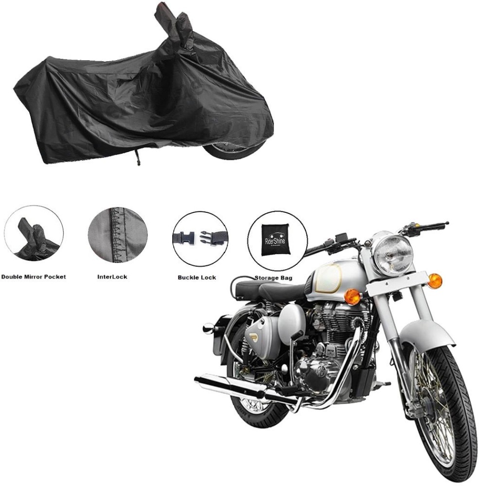 RiderShine Waterproof Two Wheeler Cover for Royal Enfield
