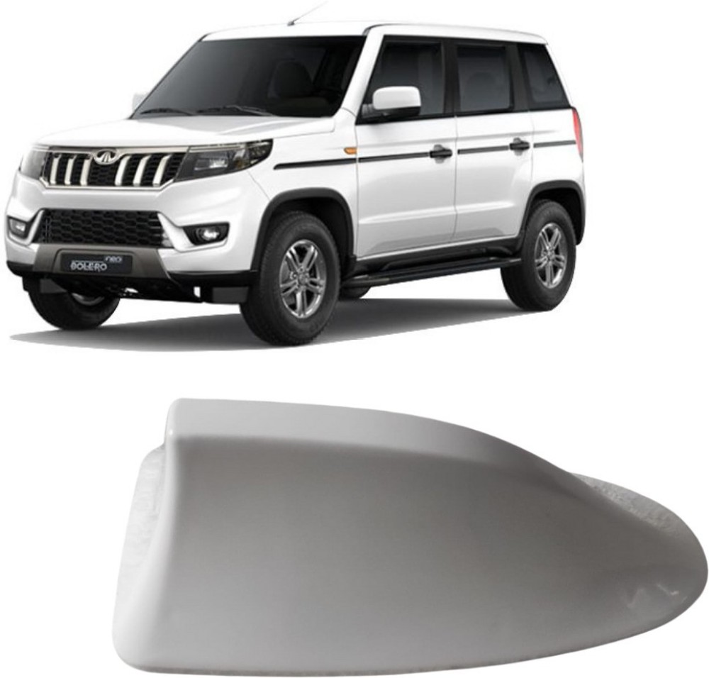 Karon Enterprise 3D Shark Fin Style Roof Car Antenna Radio For Mahindra Bolero Neo (White) Hidden Vehicle Antenna