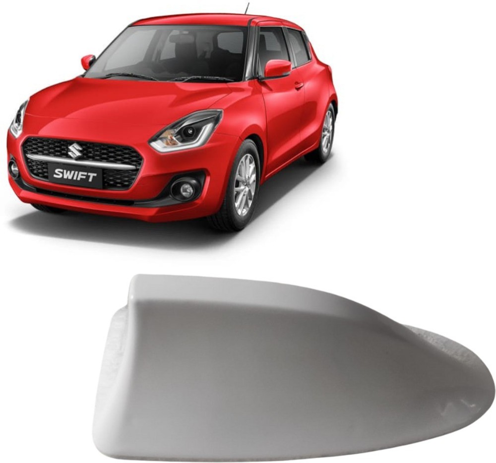 Karon Enterprise 3D Shark Fin Style Roof Car Antenna Radio For Maruti Suzuki Swift (White) Hidden Vehicle Antenna
