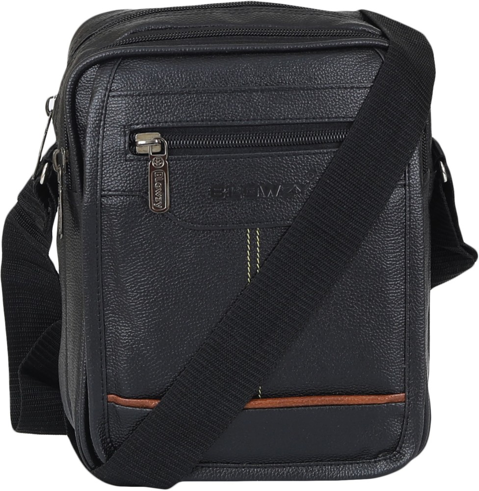 Blowzy Black Sling Bag Cross Body Travel Office Business Messenger one Side Shoulder Bag Unisex