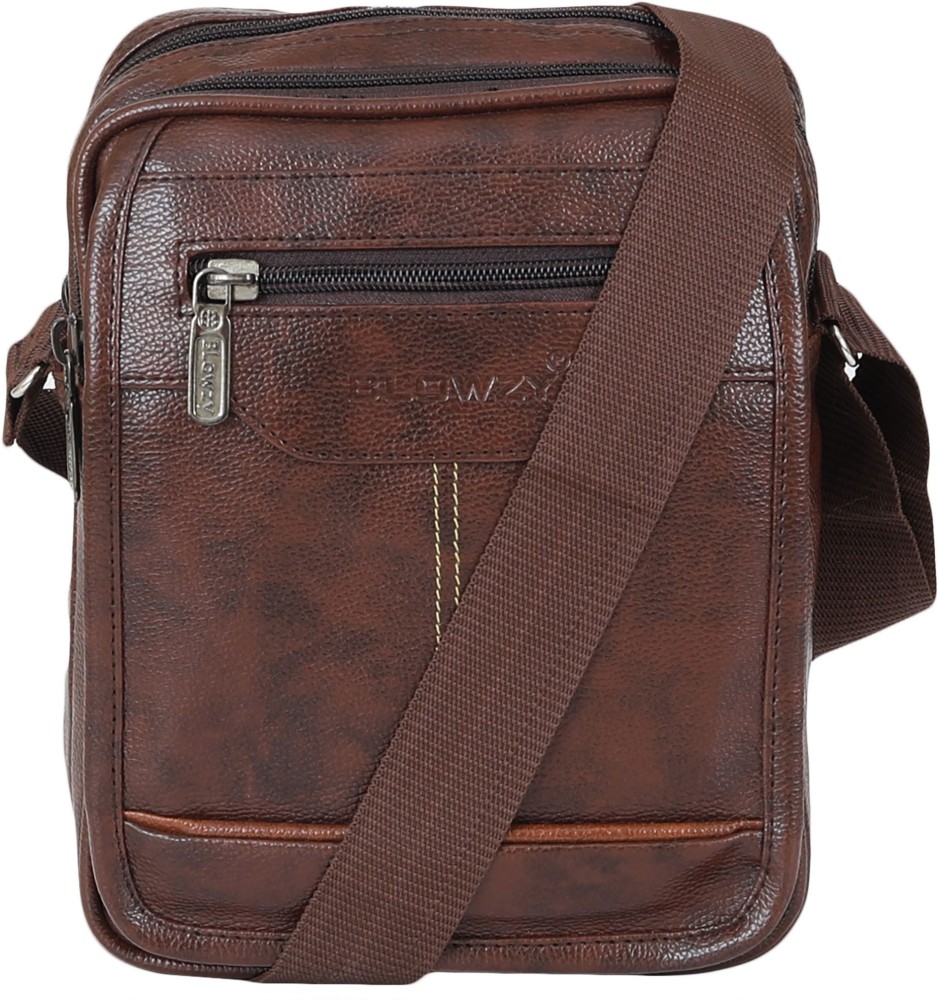 Blowzy Brown Sling Bag Cross Body Travel Office Business Messenger one Side Shoulder Bag Unisex