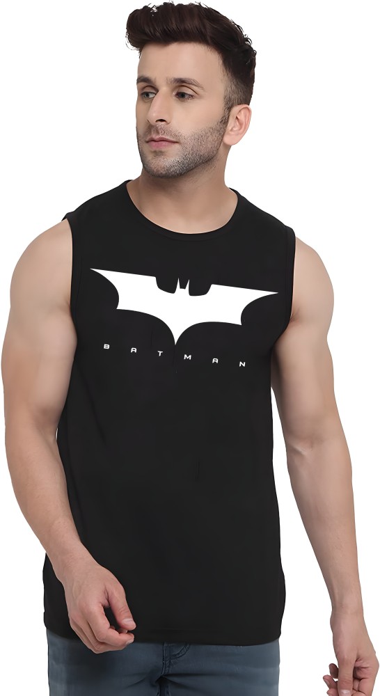 Krazy Kameez Printed, Superhero Men Round Neck Black T-Shirt