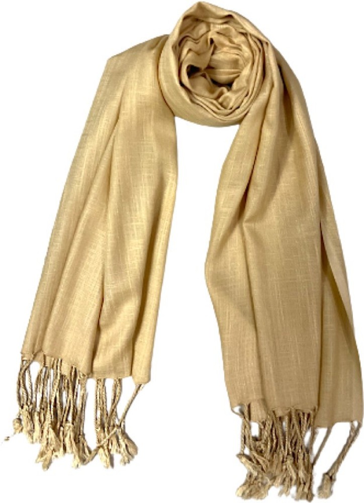 Monika collection Solid Viscose, Linen Blend Women Stole, Scarf, Fancy Scarf
